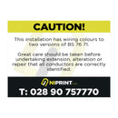 Two-Wire Caution Sticker